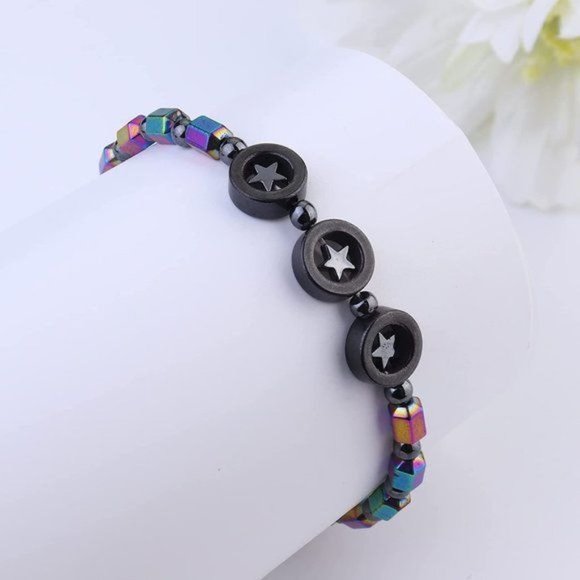 12Pcs Hematite Magnetic Bracelets Set for Men Women Magnetic Therapy Ank… - Picture 3 of 7